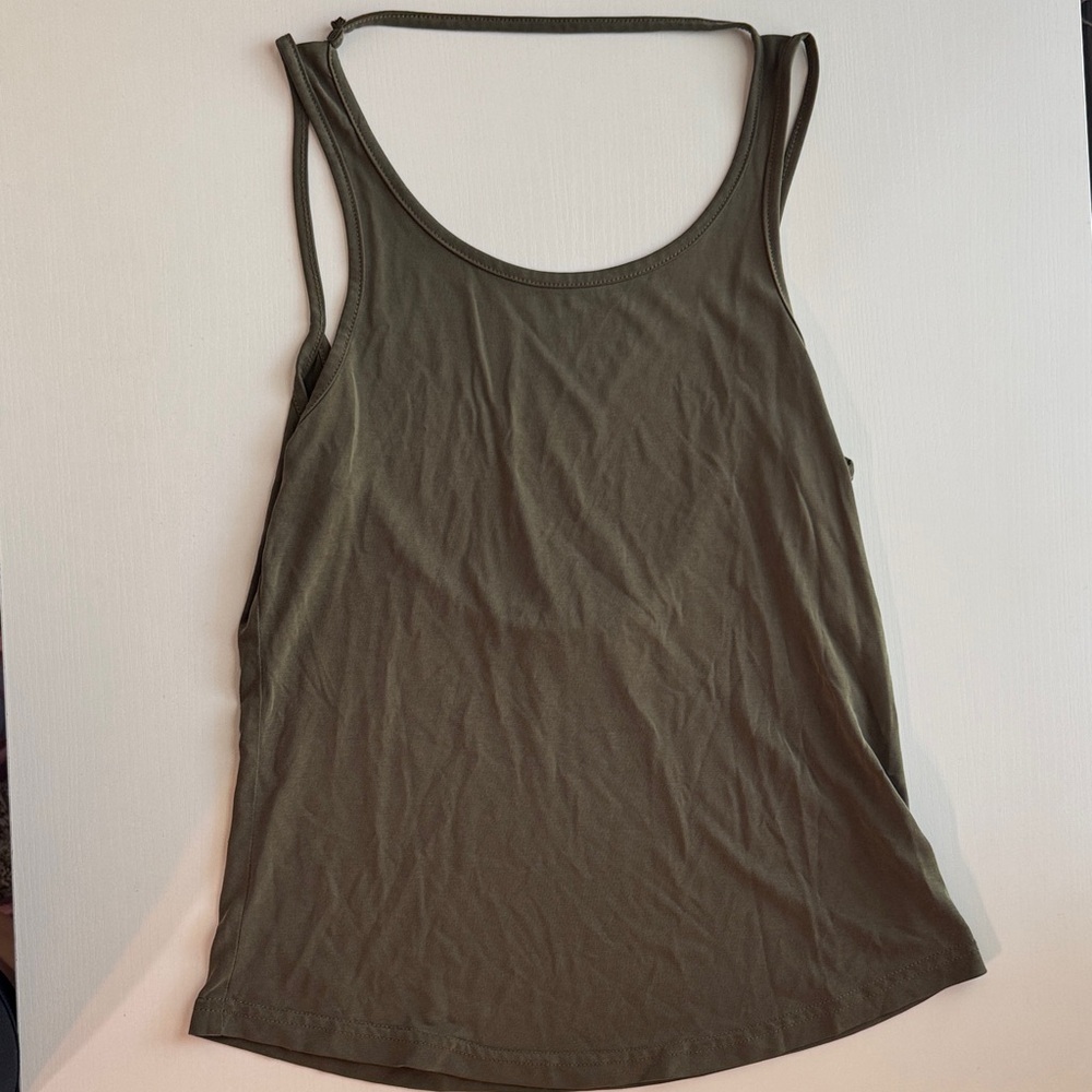 Khaki Sleeveless Tank Top